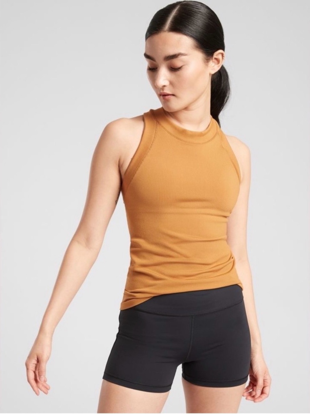 Athleta Renew Seamless Racerback Tank Mustard Size XS